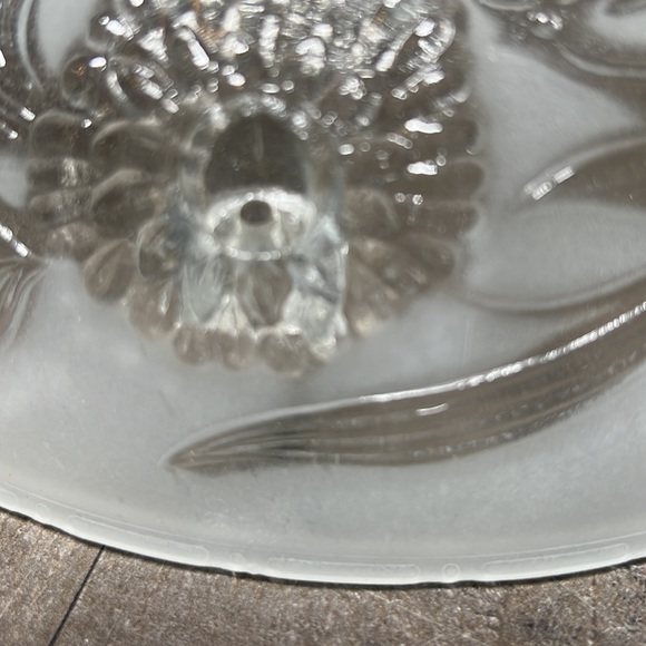 Vintage 1920s Art Deco White Frosted Glass 10" Chandelier Ceiling Light Fixture - Picture 4 of 5